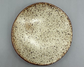 Speckled White Handmade Ceramic Catchall Dish, Trinket Dish, Ring Dish, Jewelry Dish