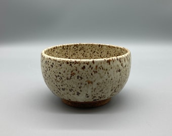 Small Speckled White Bowl, Handmade Ceramic Bowl, Ice Cream Bowl, Prep Bowls, Condiment Bowls, Bowls, Salt Bowl, Kitchen Bowls, Dining Bowls