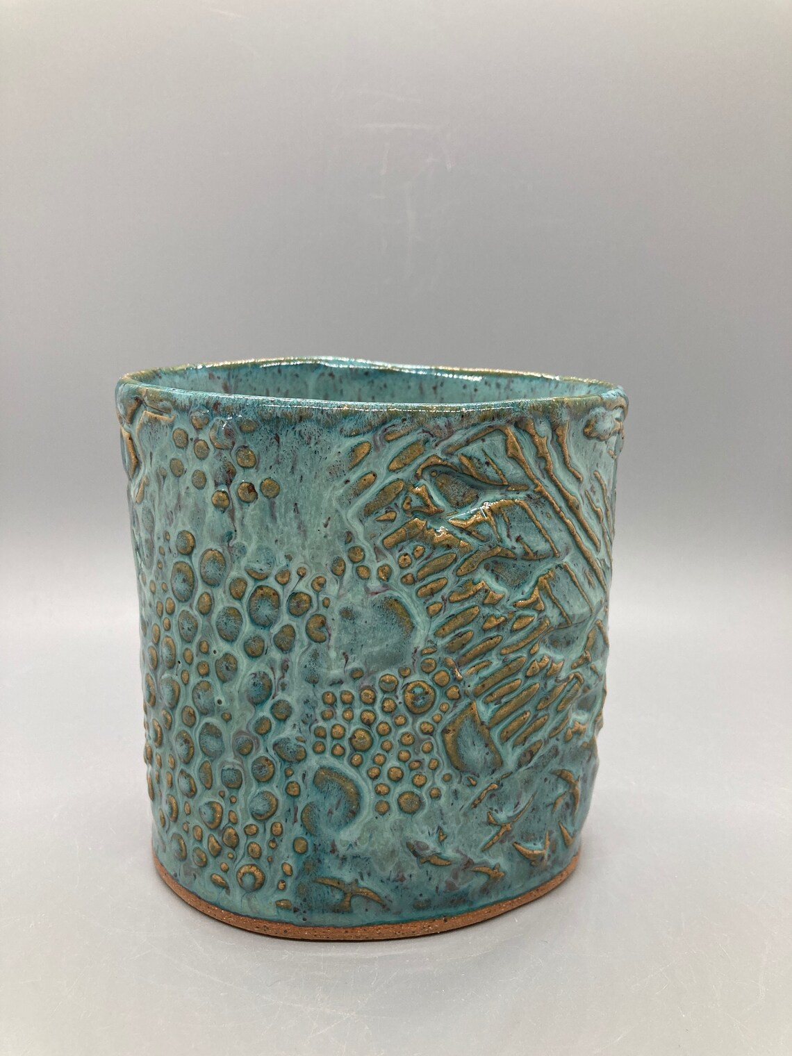 Copa de utilidad ovalada texturizada de cerámica hecha a mano | Etsy