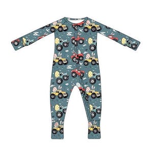 Easter Monster Trucks Bamboo Pajamas image 2