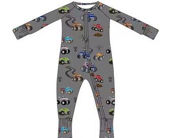 Monster Trucks Shorts Bamboo Pajamas