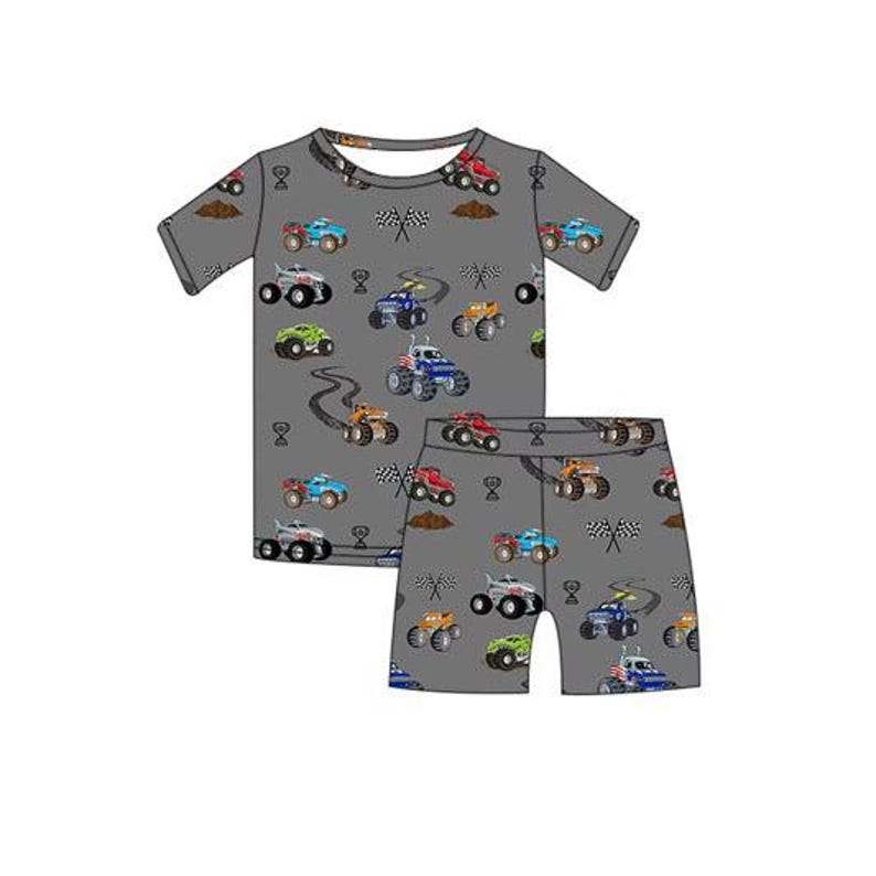 Monster Trucks Shorts Bamboo Pajamas image 2