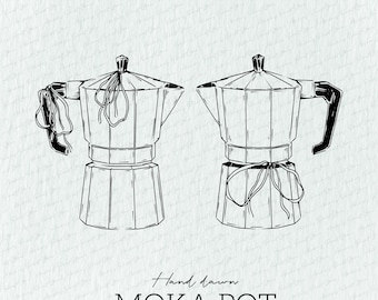 Ribbon Bow SVG Bundle, coffee SVG, Bow svg png,coffee svg, Moka pot Bow Tie SVG, Hand Drawn, Illustrations, Coquette Bows Svg Png