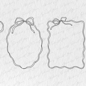 Wavy Ribbon Frame SVG Bundle,, Frame SVG, Frame Svg Png,hand Drawn ...