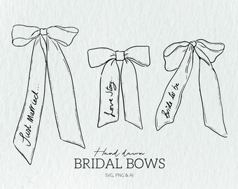 Bridal Bow SVG Bundle, Ribbon SVG, Bow svg png, Hair bow svg, Bow Tie SVG, Hand Drawn Bow Clip Art, Bow Illustrations, Coquette Bows Svg Png
