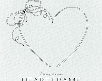 Wavy heart ribbon  Frame SVG bow, Frame SVG, frame svg png,Hand Drawn frame Clip Art, frame Illustrations, Coquette Bow frame Svg Png