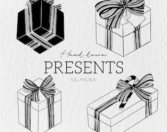 Ribbon Bow SVG Bundle, Ribbon SVG, Bow svg png, presents svg, Bow Tie SVG, Hand Drawn christmas , Bow Illustrations, Coquette Svg Png