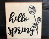 Spring Flower Home Decor Block