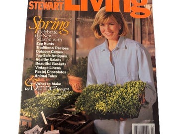 マーサ・スチュワート リビング 1991年春号 栽培シーズン レシピカード付き - VTG