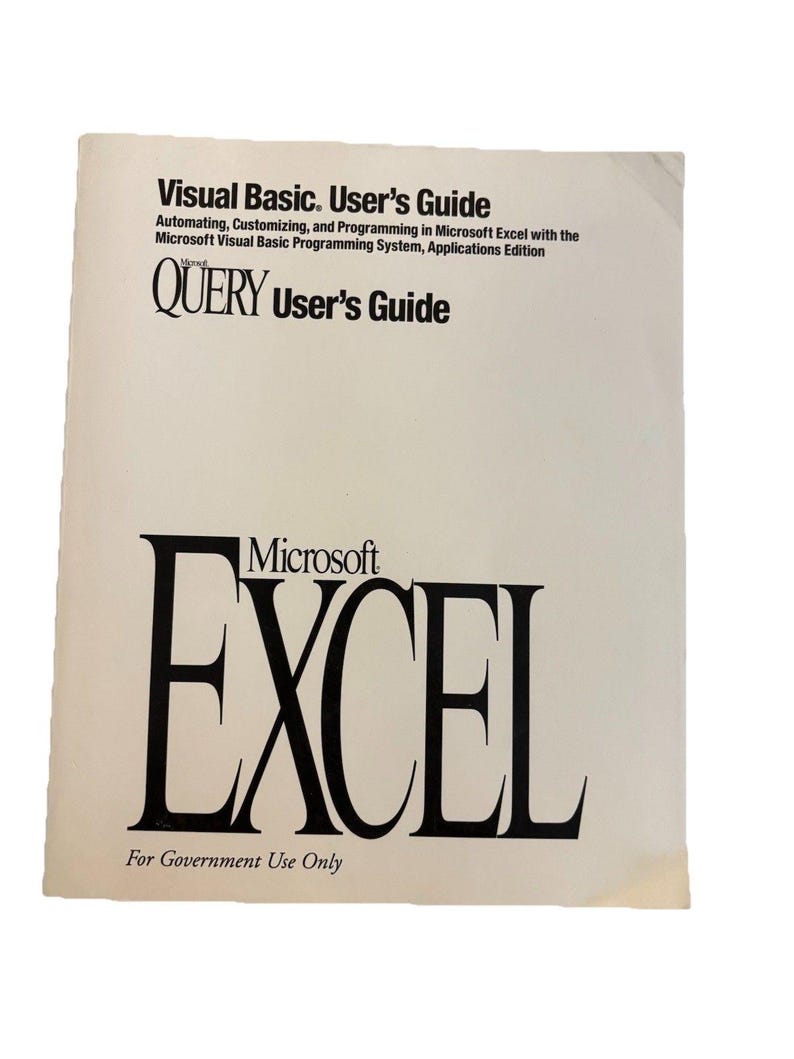 Microsoft Excel & Query Visual Basic ユーザーズガイド バージョン 5.0 政府向け 93 画像 1