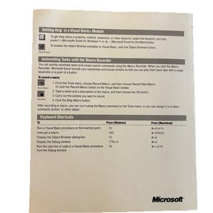 Microsoft Excel & Query Visual Basic ユーザーズガイド バージョン 5.0 政府向け 93 画像 2