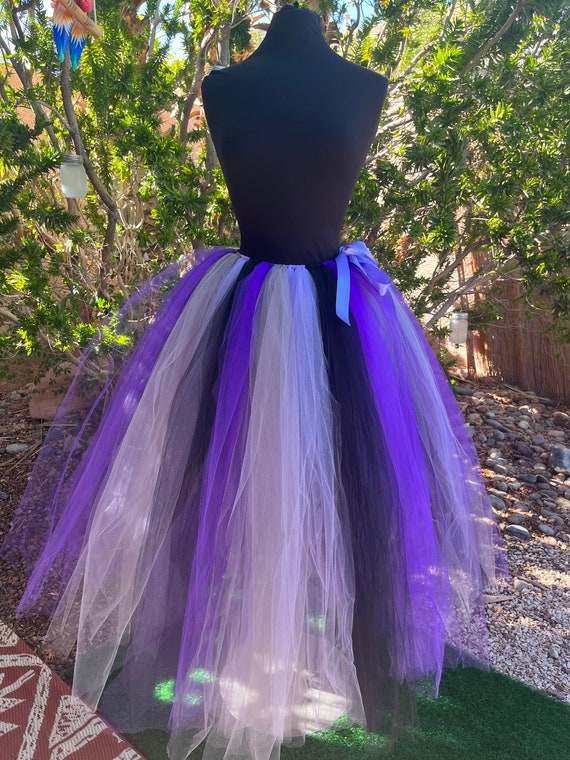 Adult Disney Inspired Ursula the Sea Witch Costume Tutu Xsmall to Plus Size  Waist, Shorter to Floor Length. 