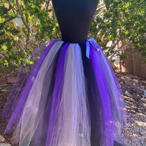 Adult Disney inspired Ursula the sea witch costume tutu xsmall to plus size waist, shorter to floor length.