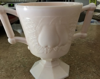 Jahrgang Jeanette Pink Glas Milch Zucker Schalen