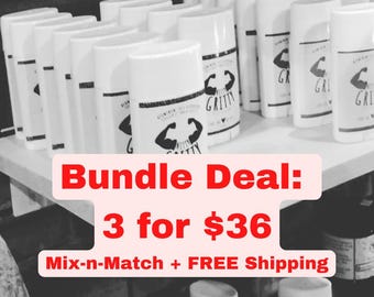 Bundle Deal... any 3 for 36 with FREE SHIPPING for the World's best deodorant! So natural you could eat it, and works BETTER!