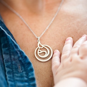 Sterling Silver Breastfeeding Necklace Jewelry, Nursing Mom, New baby gift, Valentines Day Gift, Breastfeeding Jewelry