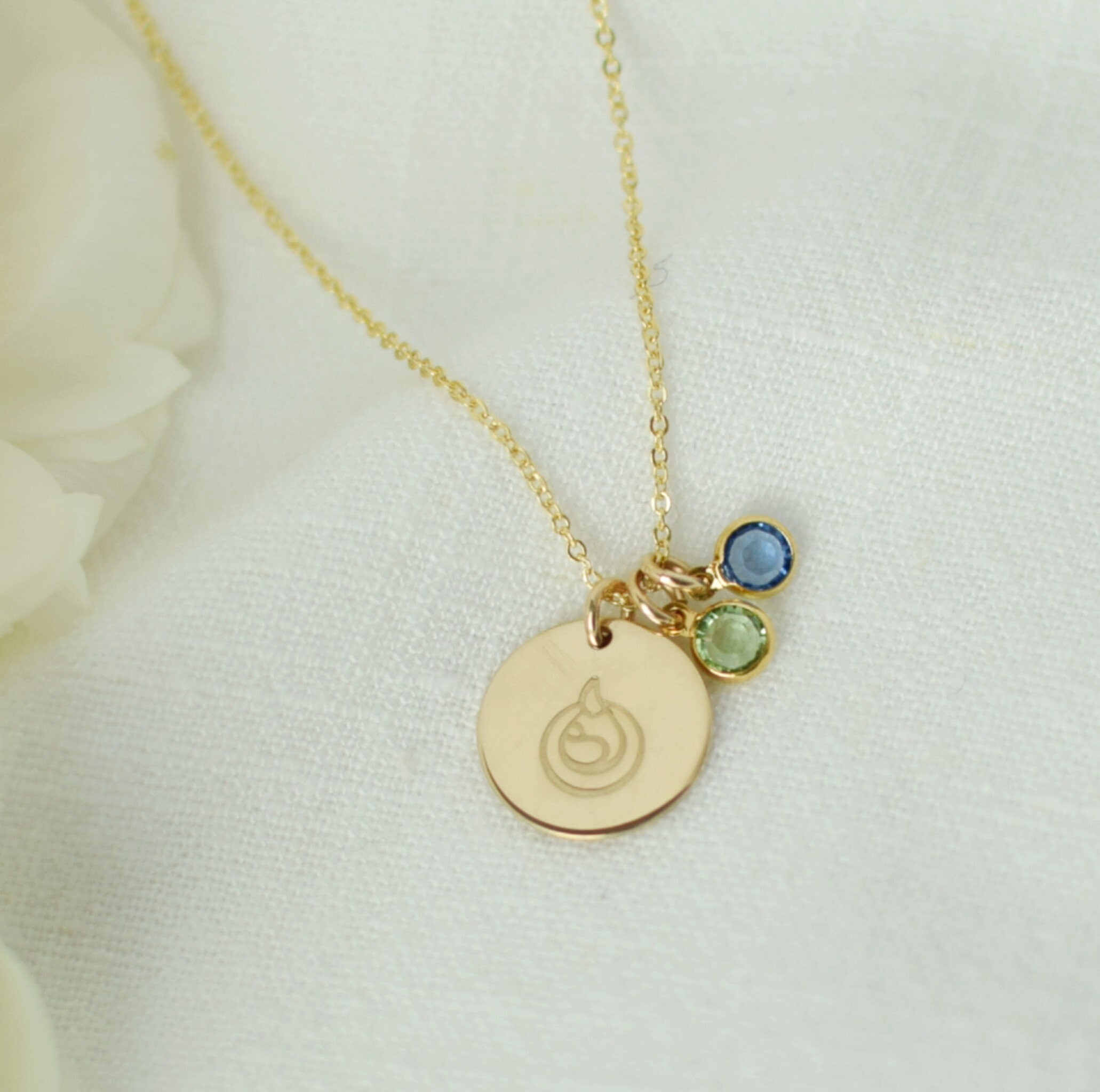 Breastfeeding Necklace Personalized Birthstone Necklace Etsy