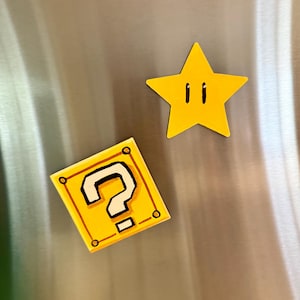 Super Mario inspired hand painted magnets
