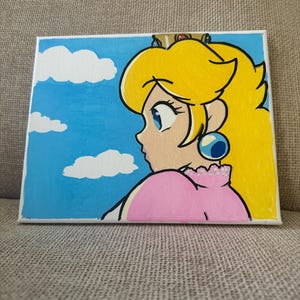 Princess Peach Mario 64 canvas art print