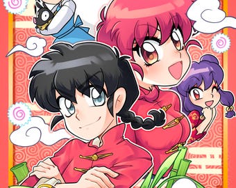 Ranma 1/2 8.5 x 11 print