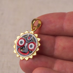 925 sterling silver Jagannath pendant with 24k gold plating would be a beautiful and spiritually significant piece of jewelry for Vaishnavas