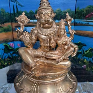 laxmi Narasimha deity (panchadhatu 5 metals)