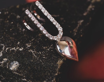 Silver tilak pendant for Vaishnavas, Hare Krishna Pendant, 925 sterling Silver