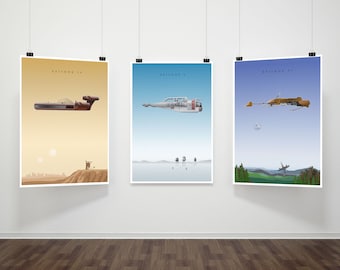 Star Wars Original Trilogy 12x18 Poster Art Set