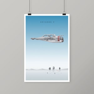 Star Wars Snow Speeder Minimalistisches Grafikposter