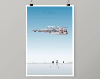 Star Wars Snow Speeder Minimalist Graphic Poster