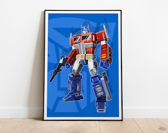 Optimus Prime Graphic Poster