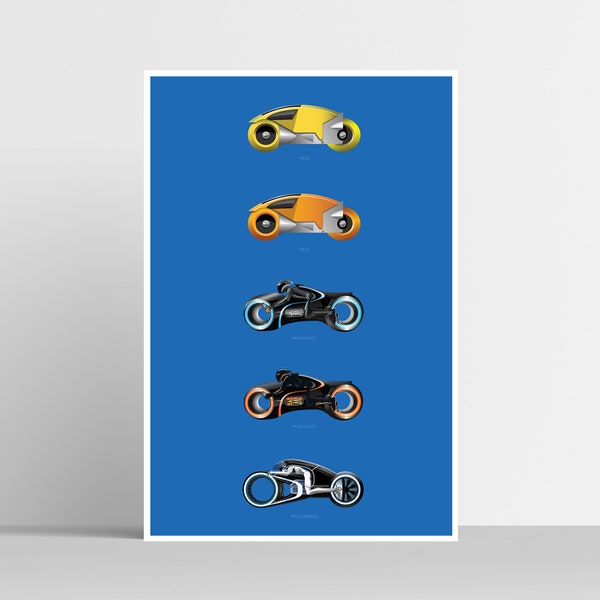 Tron Lightcycles poster print ontwerp | Tron en Tron-erfenis