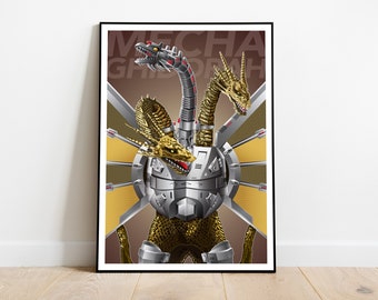 Mecha Ghidorah Poster Print