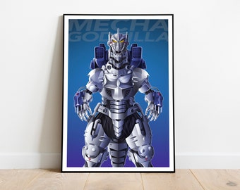Mecha Godzilla Poster Print