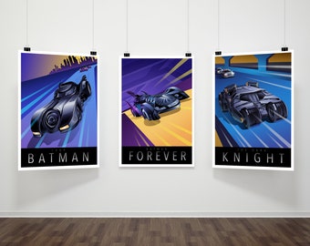 Batmobile 3-Poster Set Collection 13x19