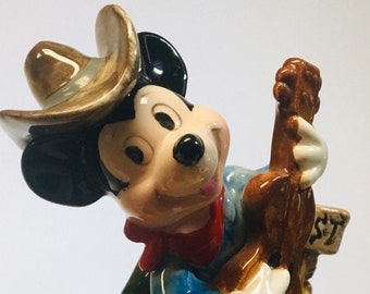 Vintage Cowboy Mickey Music Box - Etsy