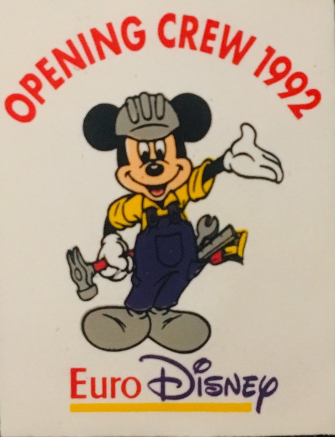 オープニング クルー 1992 ユーロ ディズニー ピン - Etsy 日本
