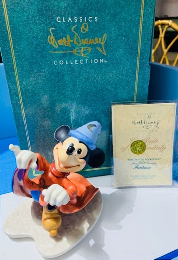 ウォルトディズニー　WDCC ミッキー　ファンタジア WDCC Fantasia Sorcerer Mickey Mouse Figurine - Etsy