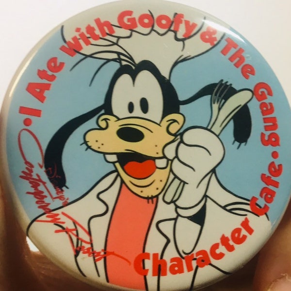 Goofy Character Cafe Mini Button