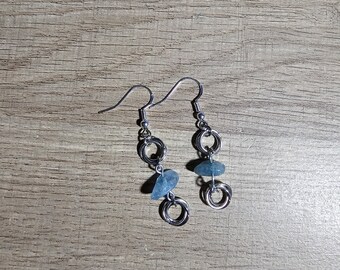 Chipstone and Mobius Ring Earrings