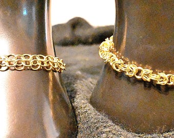 Gold-tone Chain Mail Bracelets 3 styles