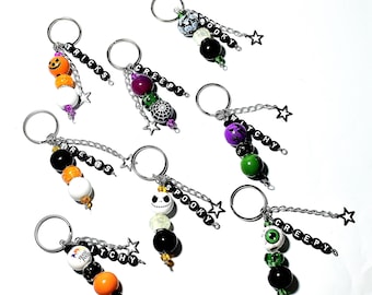 Custom Halloween Bubblegum Bead Keychains
