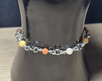 Handgemaakte gele jade armband