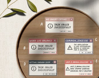 PC エラー おもしろビニール 防水 ノートパソコン ダイカット ステッカー バンドル