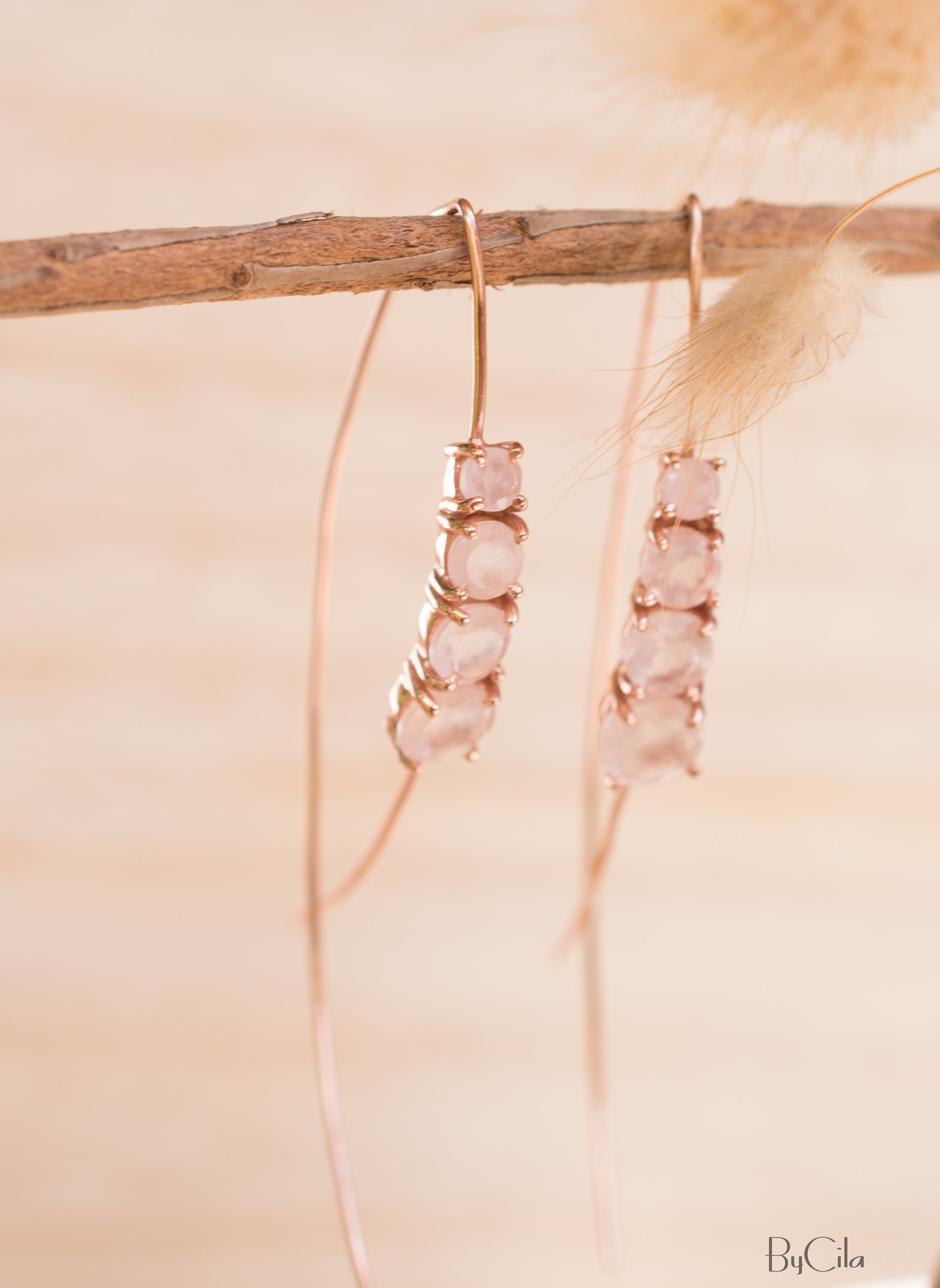 Rose Quartz Gold Vermeil Rose Gold Vermeil or Sterling Silver Etsy