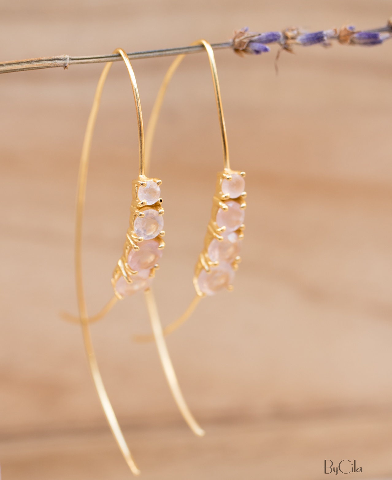 Rose Quartz Gold Vermeil Rose Gold Vermeil or Sterling Silver Etsy