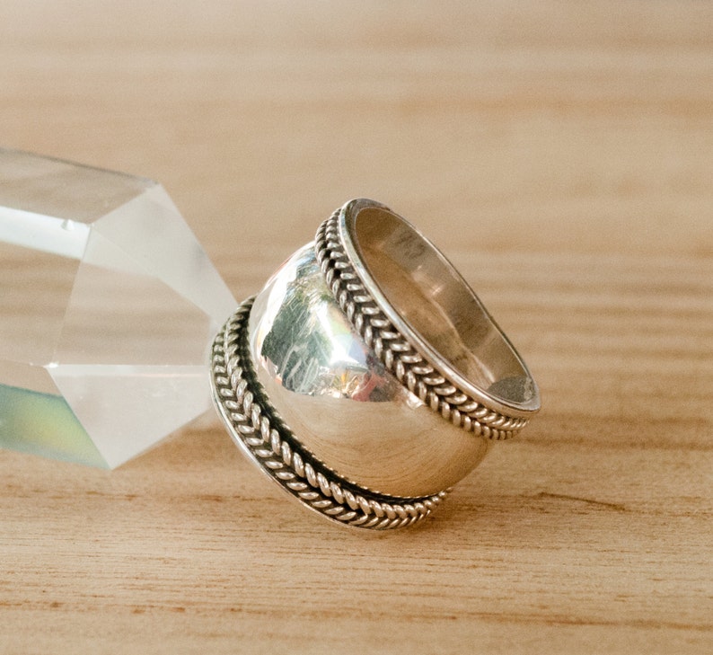 Anillo plata esterlina Grande Ancho Pulgar Hecho a - Etsy España