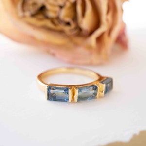 Iolite hydro Ring *  Stackable * 18k Gold Plated Ring * Statement Ring * handmade * Modern Ring * Boho BJR269