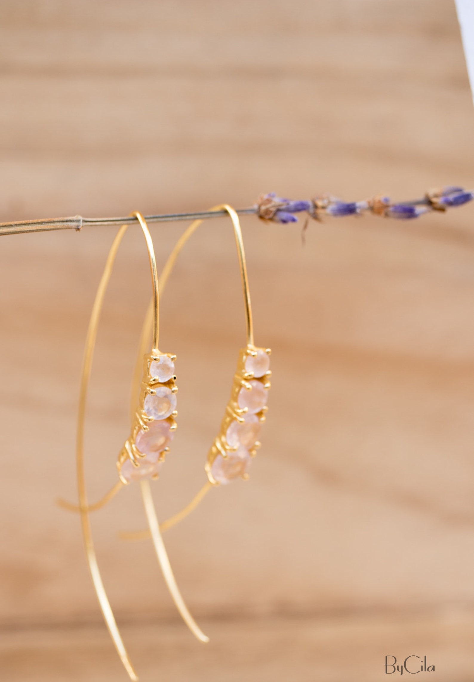 Rose Quartz Gold Vermeil Rose Gold Vermeil or Sterling Silver Etsy