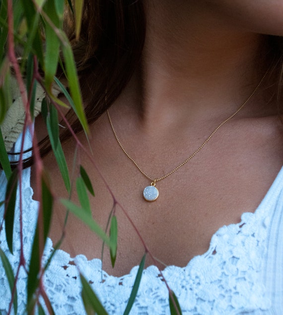 Etsy shop druzy necklace